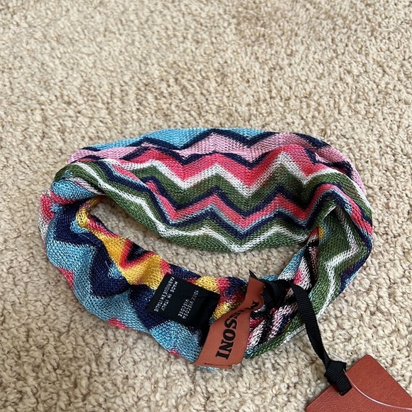 New! Missoni chevron multi colored knit headband. main image 4